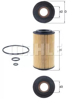 KNECHT OX153D3 Оливний фільтр