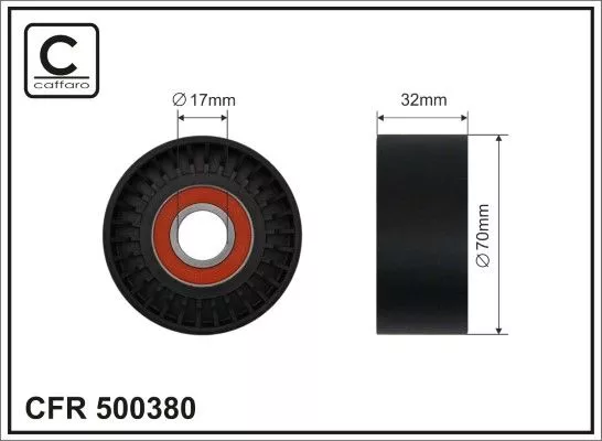 CAFFARO 500380 Ролик ременя генератора