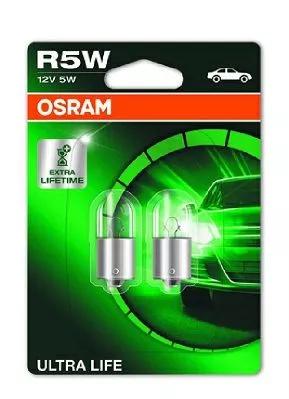 Лампа Osram Ultra Life R5W BA15s 5W прозрачная 5007ult02b
