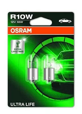 Лампа Osram Ultra Life R10W BA15s 10W прозора 5008ULT02B