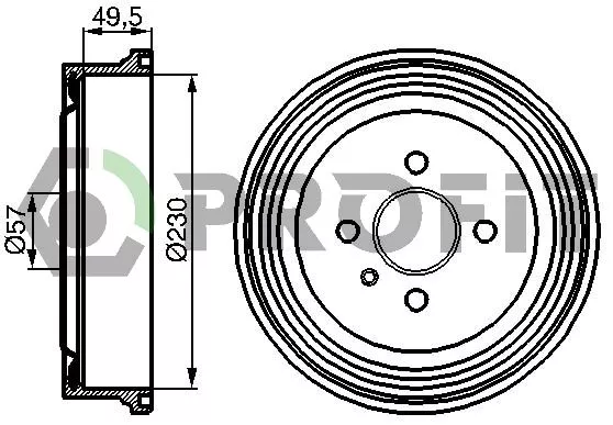 PROFIT 5020-0062 Тормозной барабан