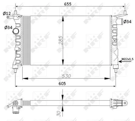 Nrf 50551 Радиатор охлаждения двигателя