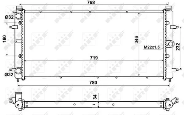 Nrf 509514 Радиатор охлаждения двигателя