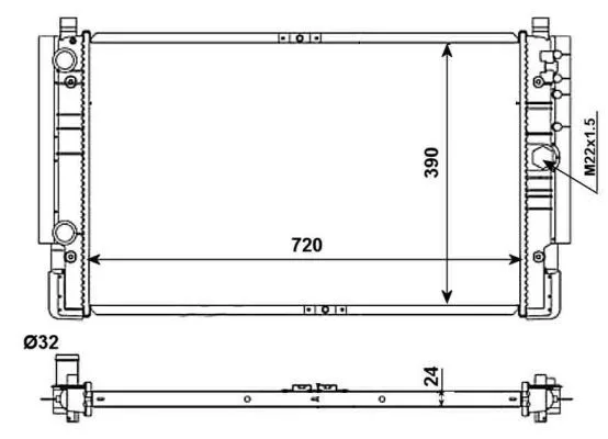 Nrf 509515 Радіатор охолодження двигуна