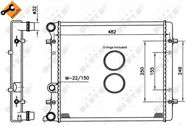 Nrf 509530 Радіатор охолодження двигуна