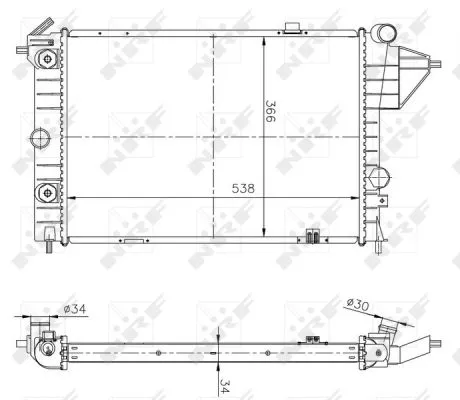 Nrf 513508A Радіатор охолодження двигуна