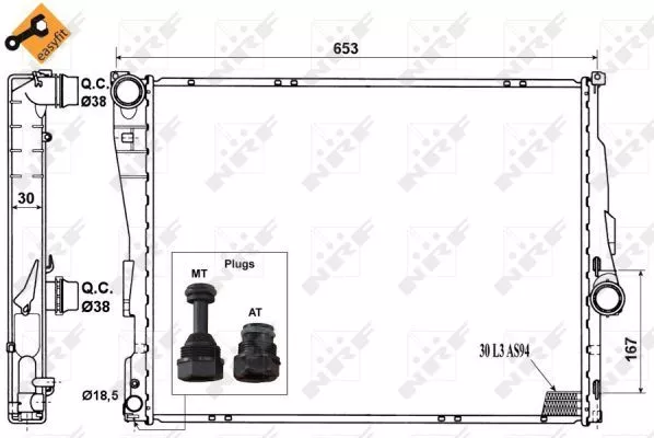 Nrf 51580 Радіатор охолодження двигуна