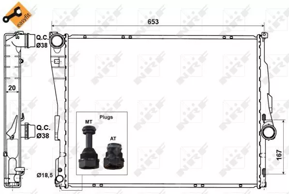 NRF 51582 Радиатор охлаждения двигателя