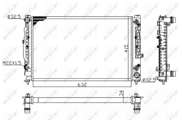 Nrf 519504A Радиатор охлаждения двигателя