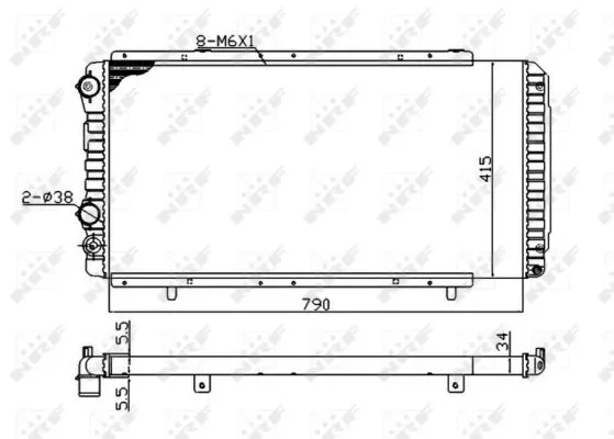 Nrf 52062A Радіатор охолодження двигуна