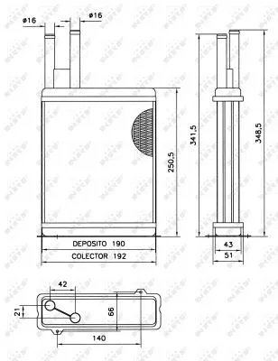 NRF 52066 Радиатор печки