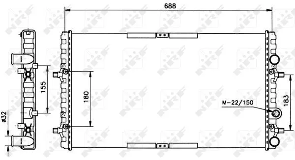 Nrf 52160 Радиатор охлаждения двигателя