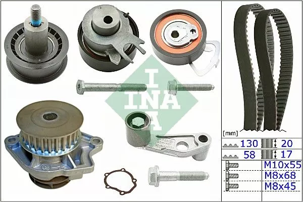 Ina 530 0360 30 Комплект ремня ГРМ + помпа