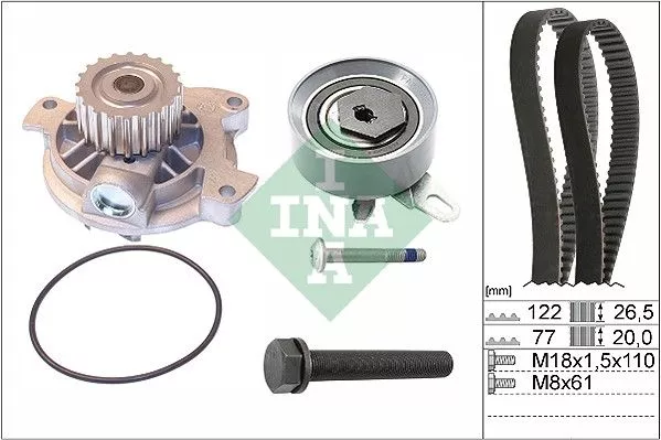 INA 530 0406 30 Комплект ремня ГРМ + помпа