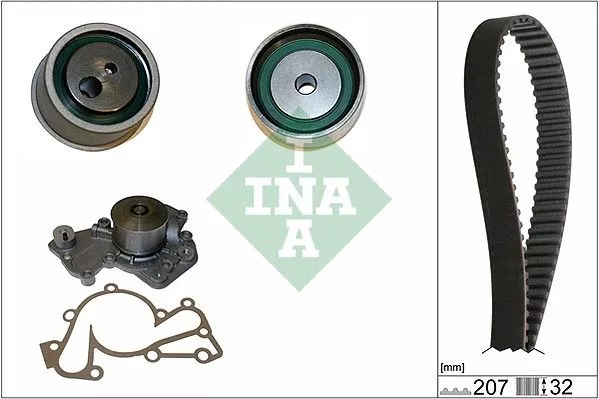 Ina 530 0430 30 Комплект ременя ГРМ + помпа