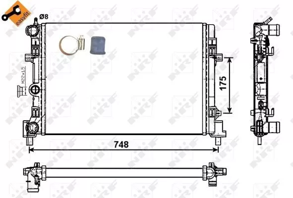 Nrf 53024 Радиатор охлаждения двигателя