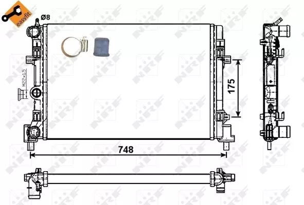 Nrf 53024 Радиатор охлаждения двигателя
