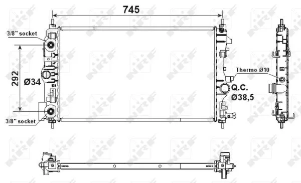 Nrf 53159 Радиатор охлаждения двигателя