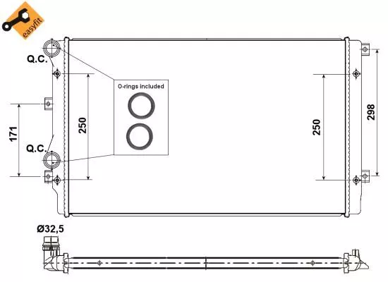 Nrf 53406 Радіатор охолодження двигуна