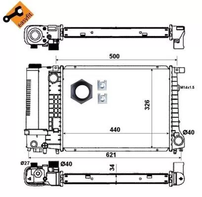 Nrf 53426 Радіатор охолодження двигуна