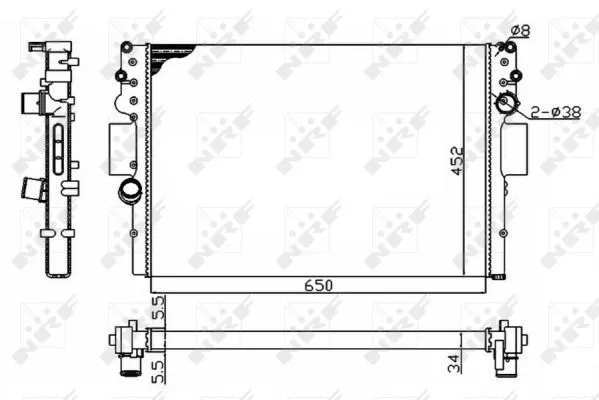 Nrf 53614A Радиатор охлаждения двигателя