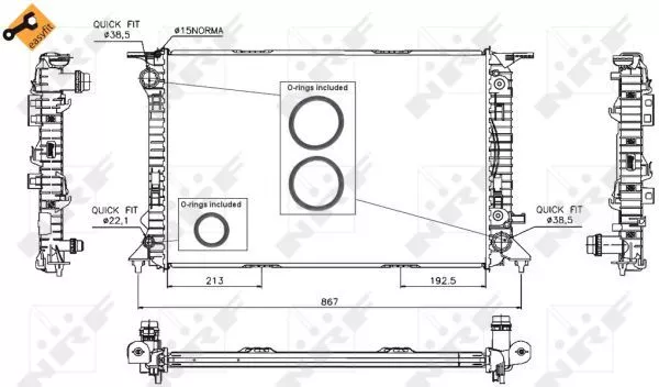 Nrf 53719 Радиатор охлаждения двигателя