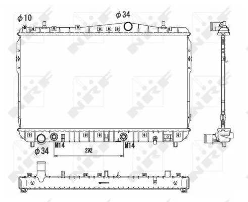 Nrf 53732 Радіатор охолодження двигуна