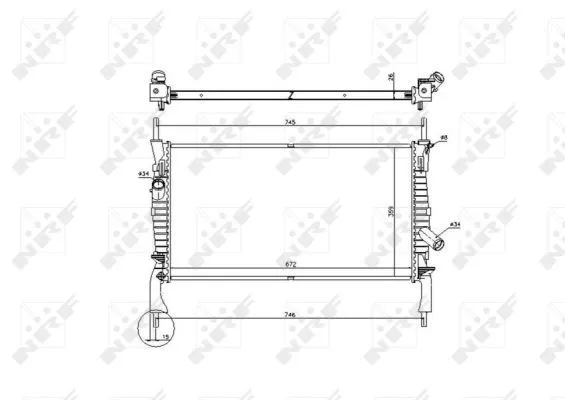 Nrf 53742 Радиатор охлаждения двигателя