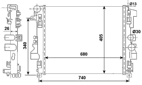 Nrf 53801 Радіатор охолодження двигуна