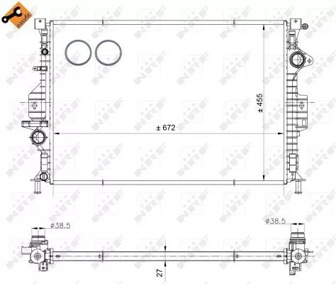 Nrf 53811 Радіатор охолодження двигуна