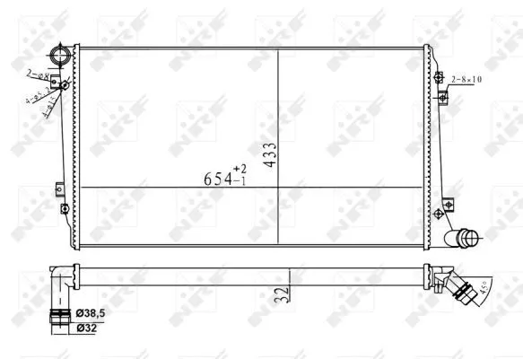 Nrf 53814A Радіатор охолодження двигуна