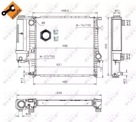 Nrf 53849 Радіатор охолодження двигуна
