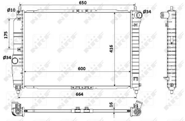 Nrf 53902 Радіатор охолодження двигуна