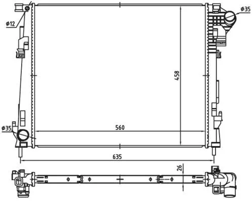 Nrf 53966 Радиатор охлаждения двигателя