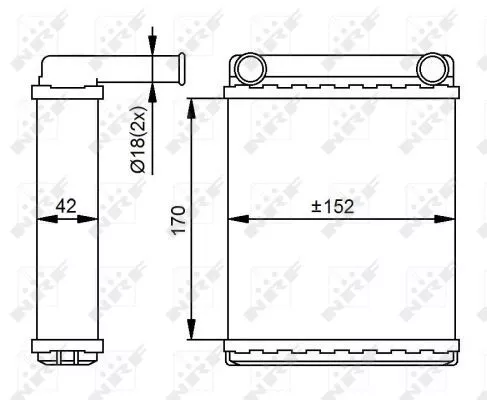 Nrf 54306 Радіатор печі