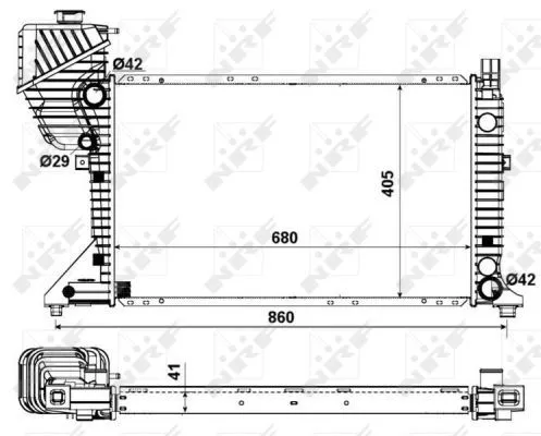 Nrf 55348 Радіатор охолодження двигуна