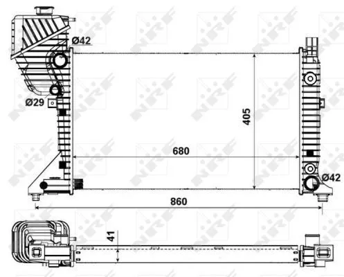 Nrf 55349A Радиатор охлаждения двигателя