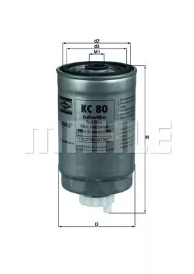 MAHLE ORIGINAL KC80 Топливный фильтр