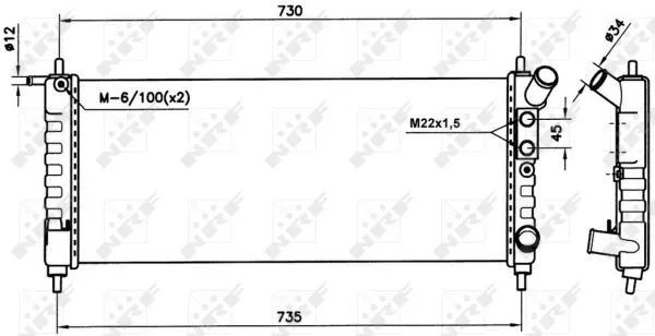 Nrf 58154 Радиатор охлаждения двигателя