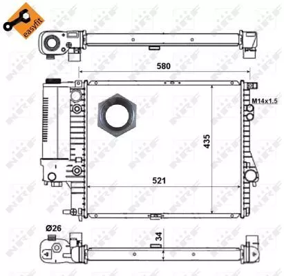 Nrf 58165 Радіатор охолодження двигуна