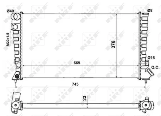 Nrf 58189A Радиатор охлаждения двигателя