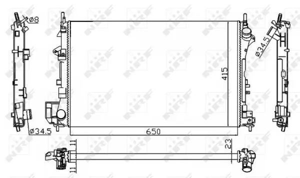 Nrf 58203A Радиатор охлаждения двигателя