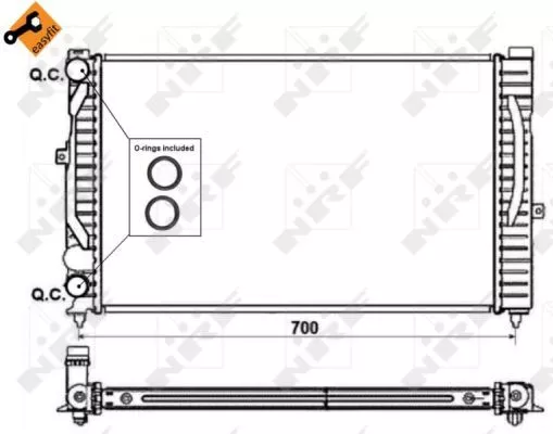 Nrf 58259 Радиатор охлаждения двигателя