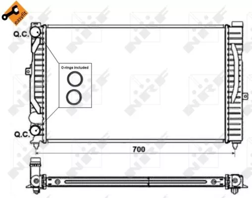 Nrf 58259 Радиатор охлаждения двигателя