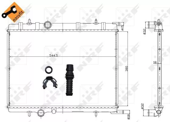 NRF 58304 Радиатор охлаждения двигателя