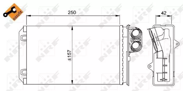 Nrf 58629 Радиатор печки