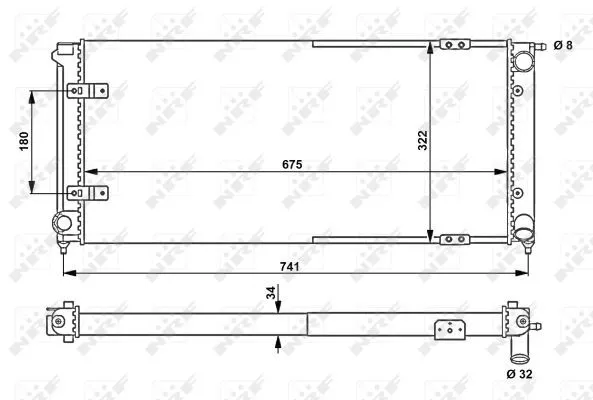 Nrf 58712 Радиатор охлаждения двигателя