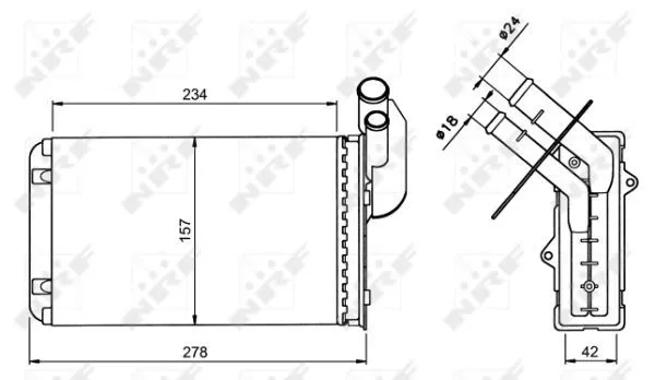 Nrf 58836 Радиатор печки