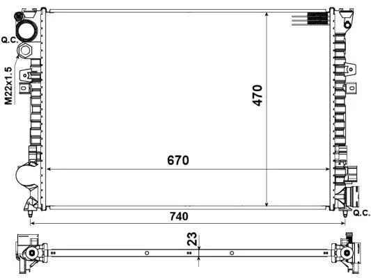 Nrf 58958 Радіатор охолодження двигуна