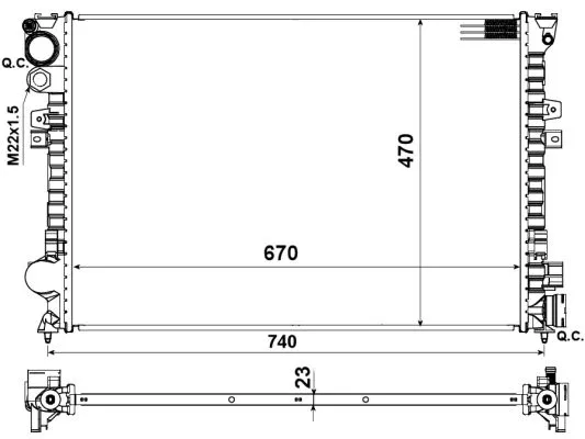 Nrf 58958 Радиатор охлаждения двигателя